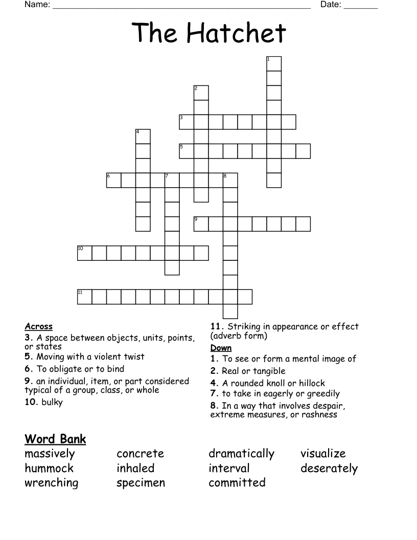 The Hatchet Crossword