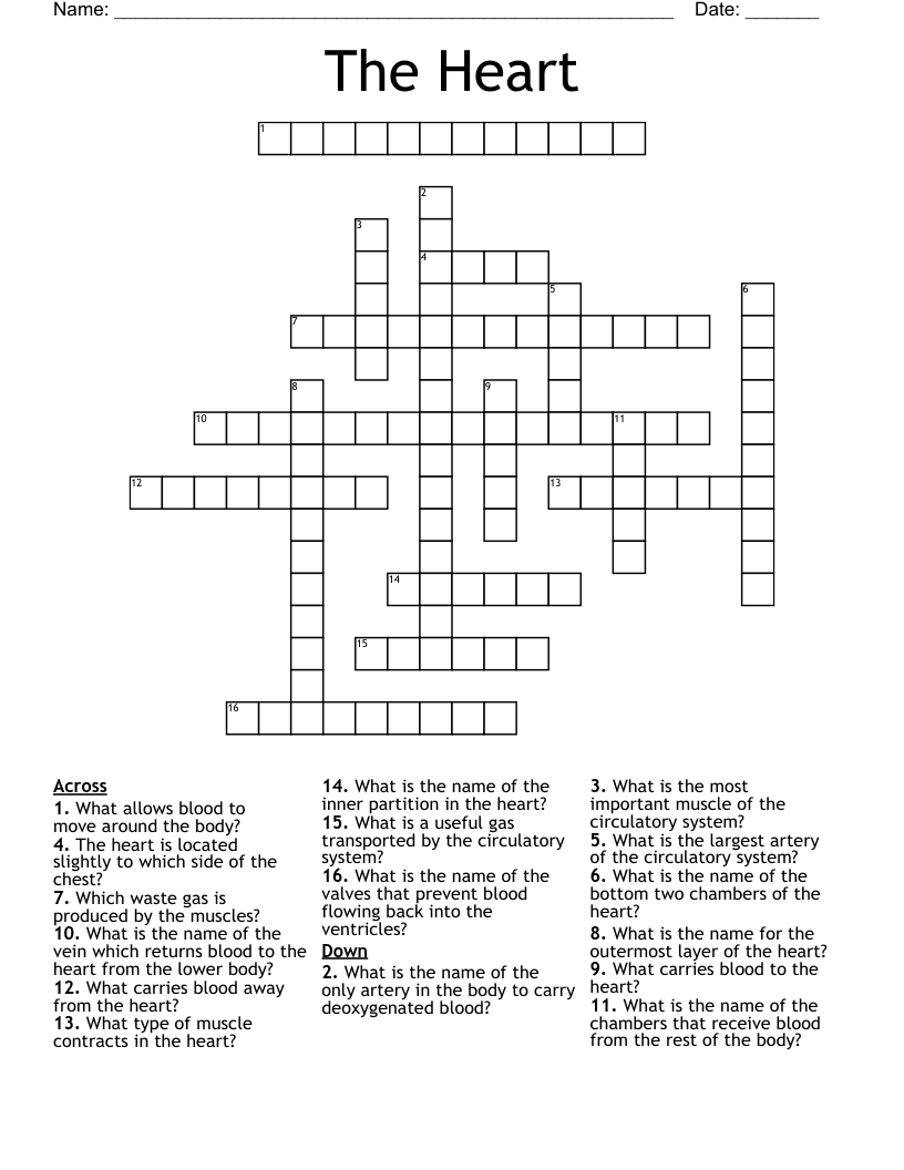 The Heart Crossword