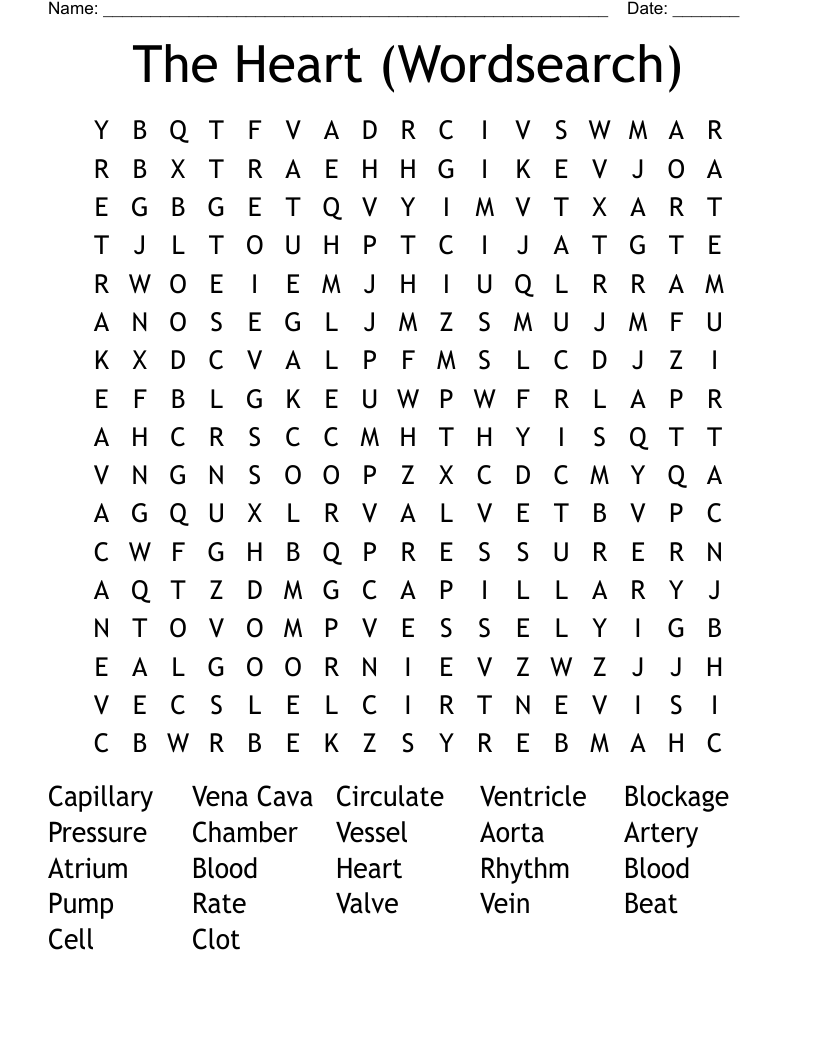 The Heart (Wordsearch)