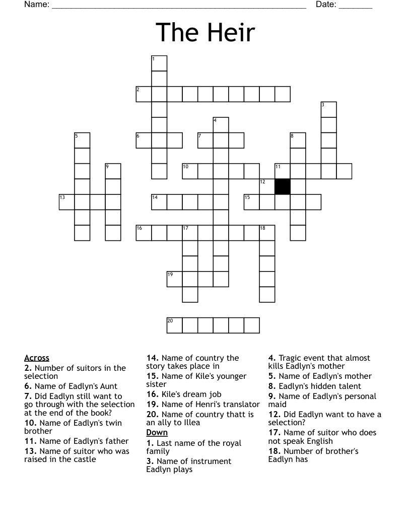 The Heir Crossword