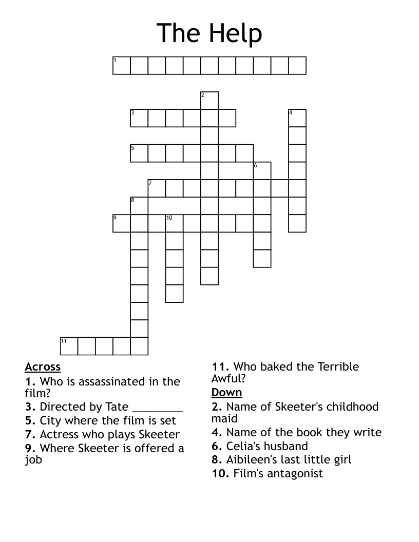 The Help Crossword
