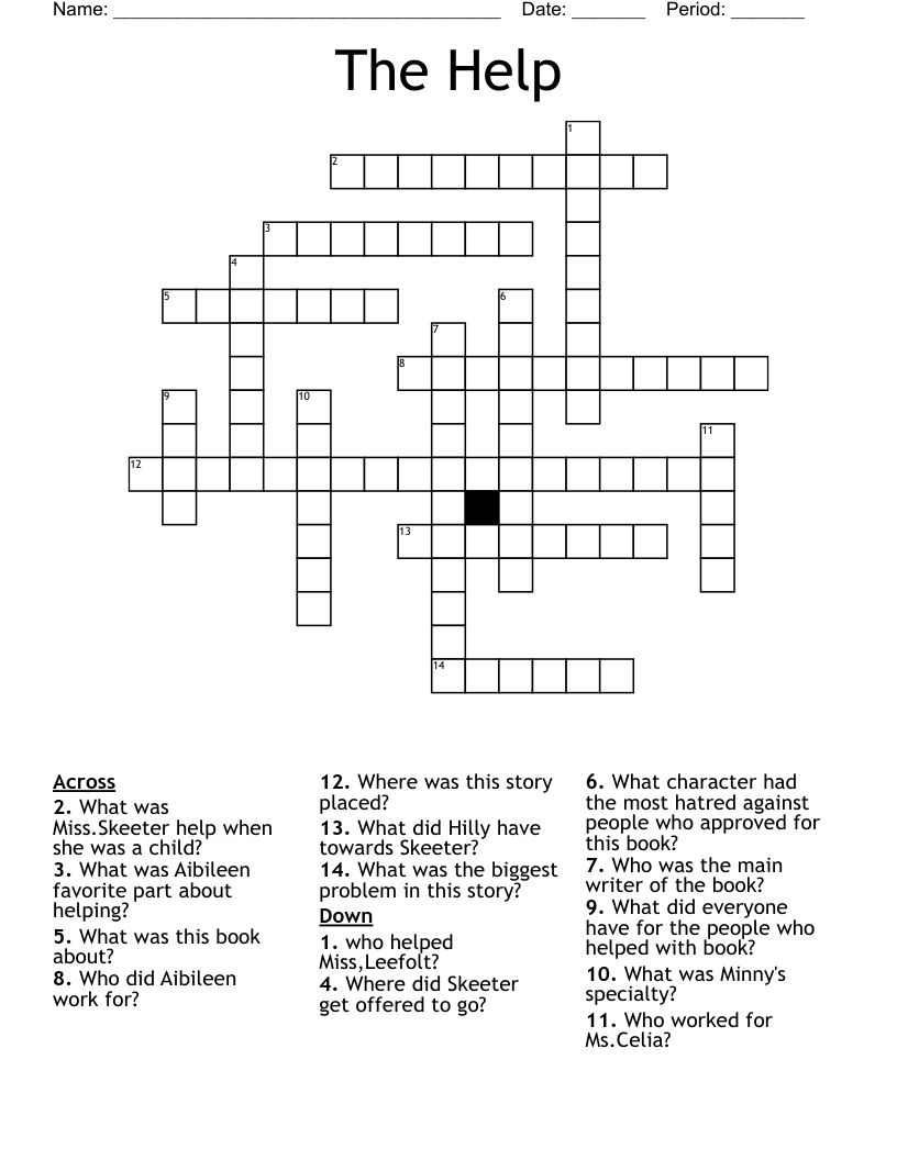 The Help Crossword
