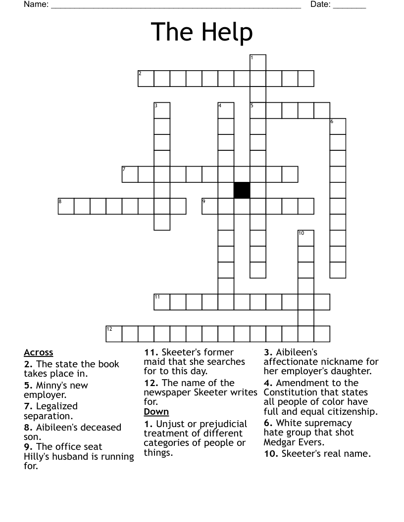 The Help Crossword