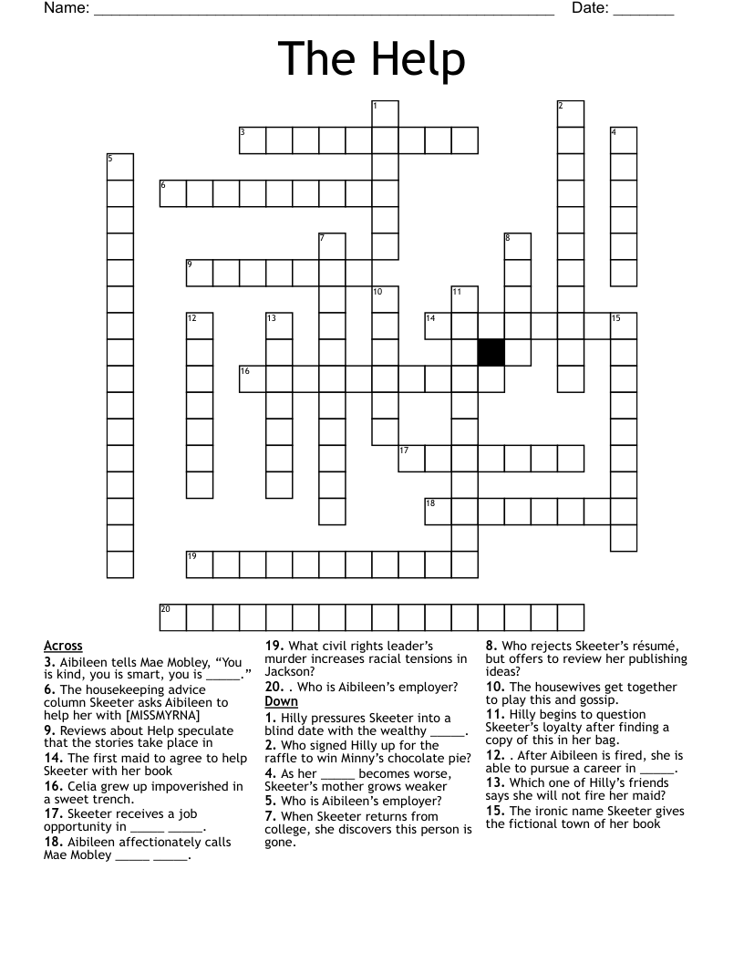 The Help Crossword