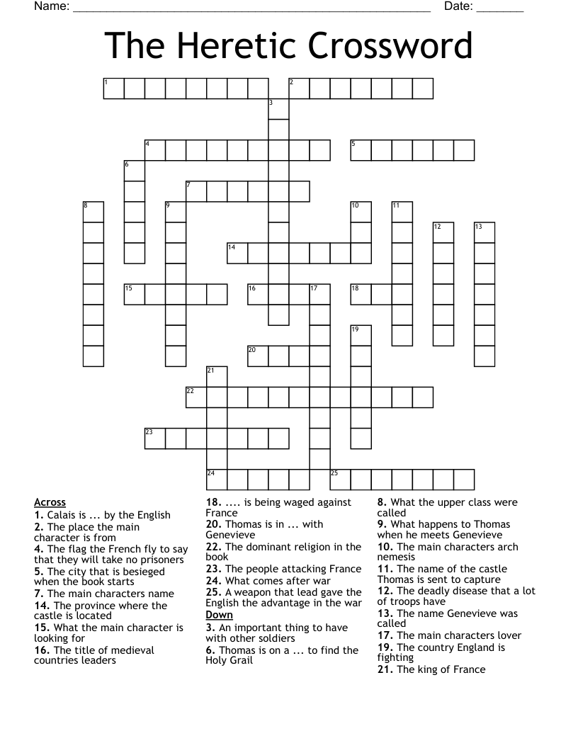 The Heretic Crossword