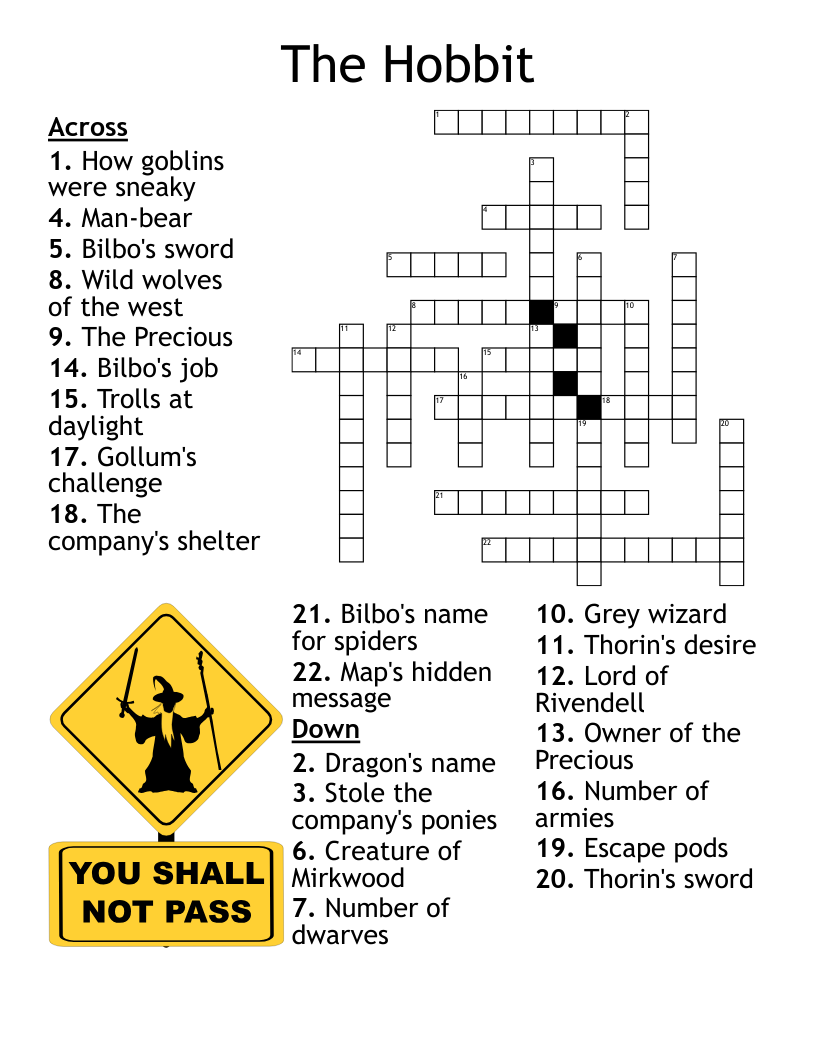 The Hobbit Crossword