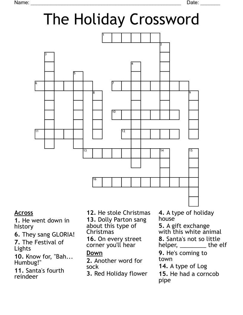 The Holiday Crossword