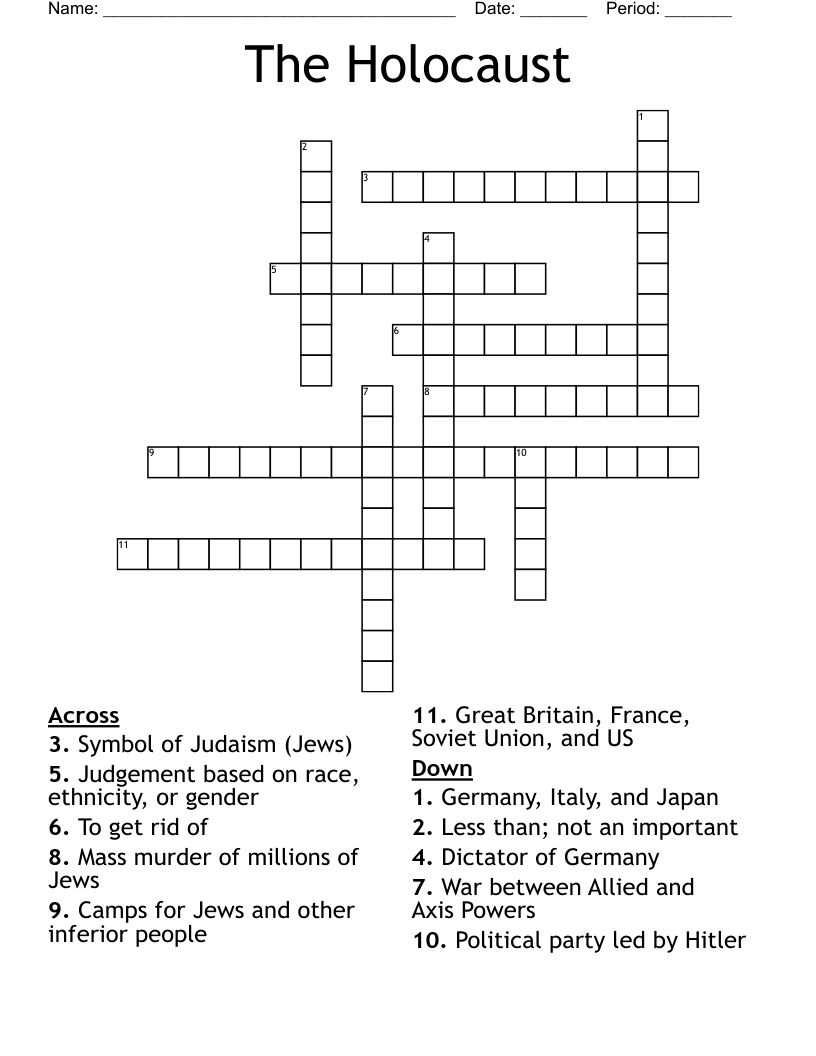 The Holocaust Crossword