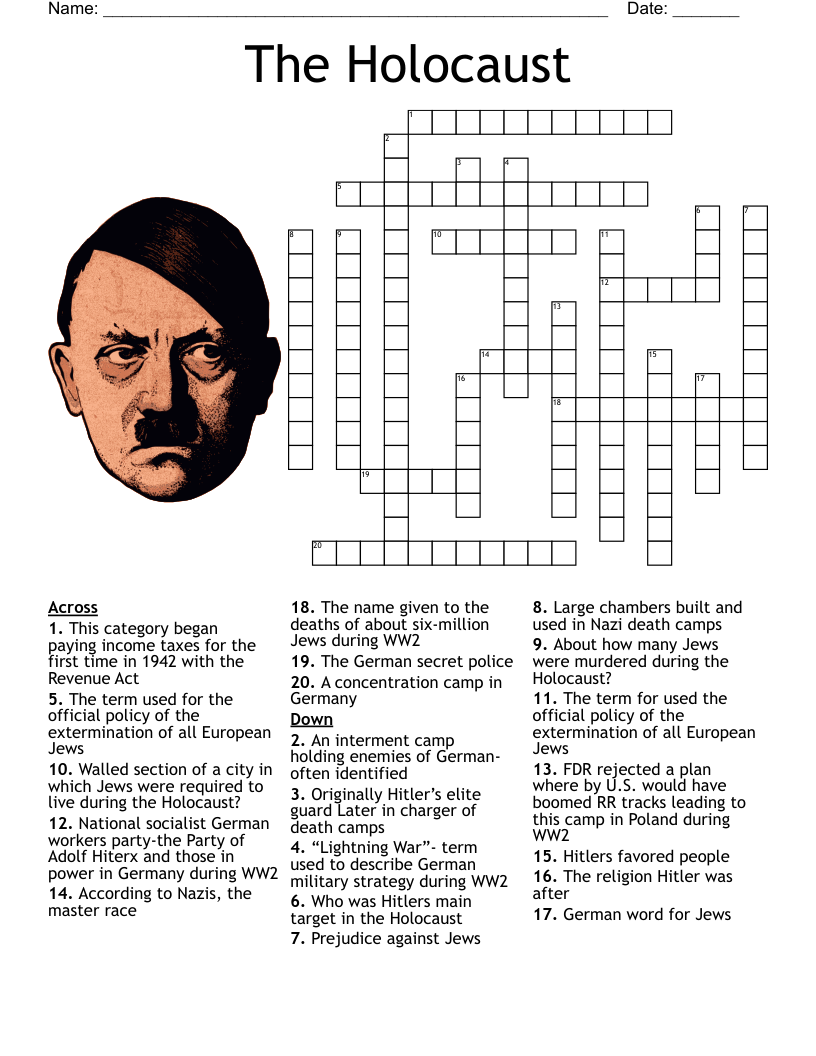 The Holocaust  Crossword
