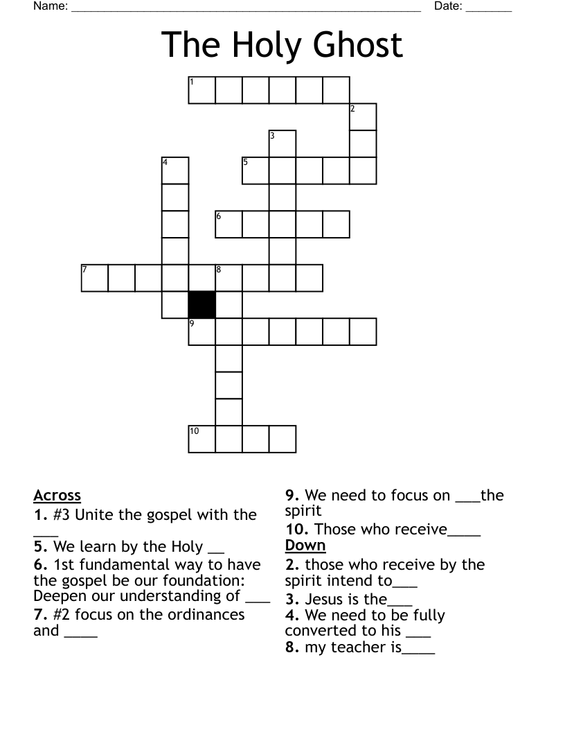 The Holy Ghost Crossword