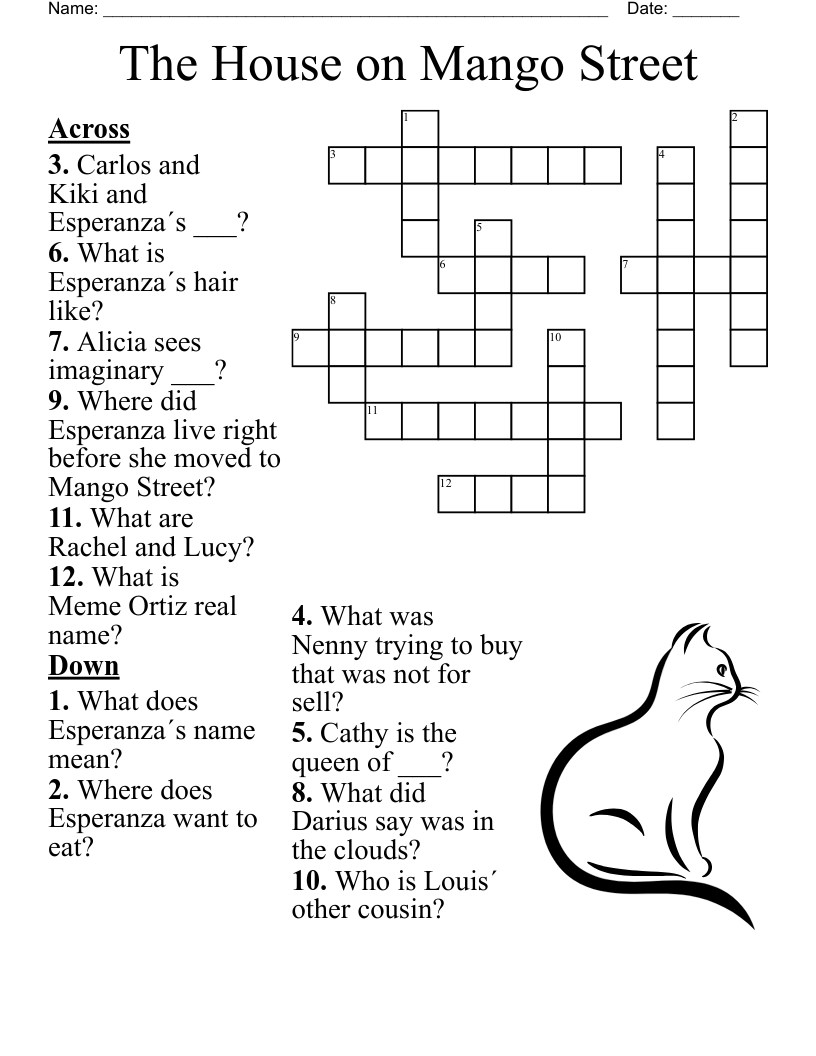 The House on Mango Street  Crossword