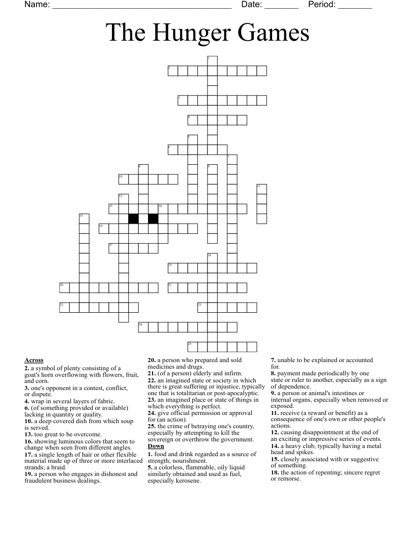 The Hunger Games Crossword