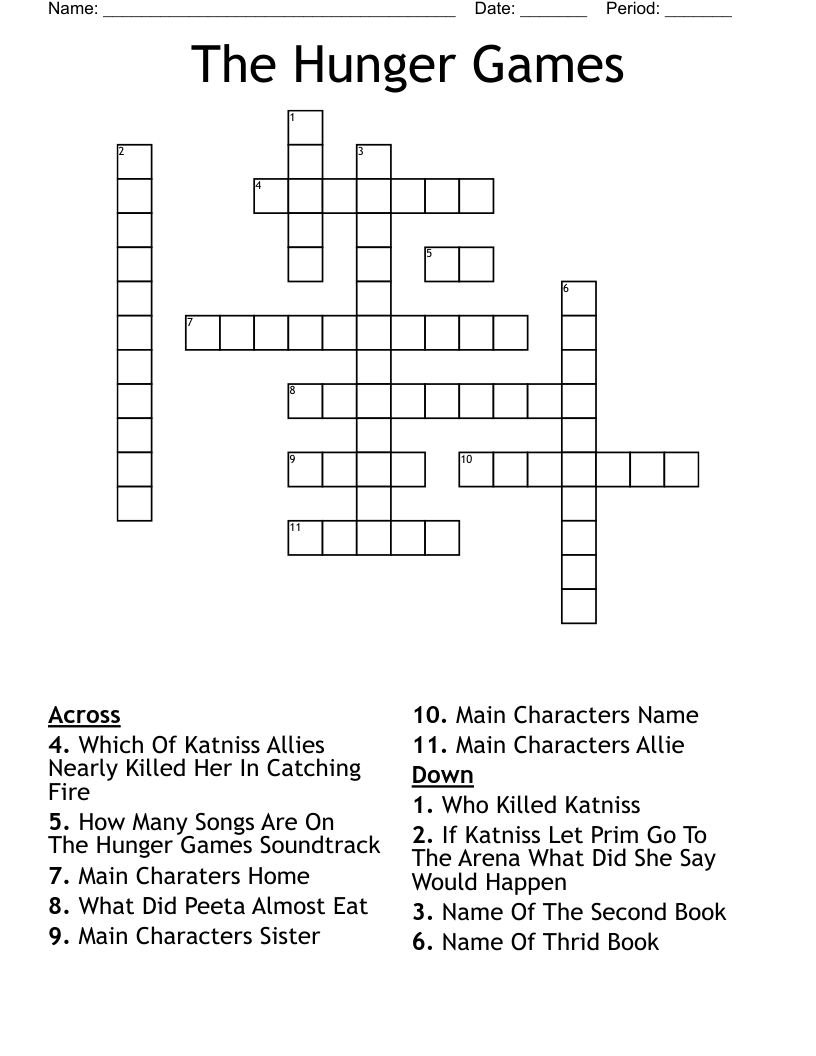 The Hunger Games Crossword