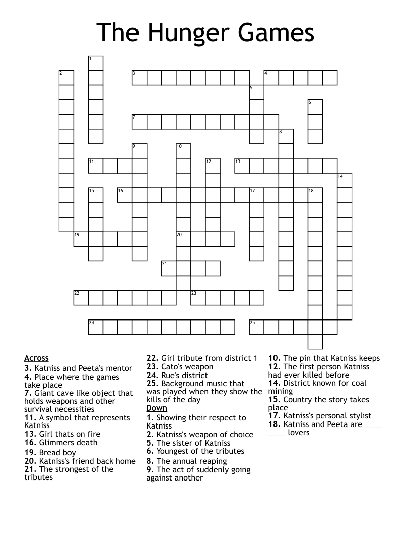 The Hunger Games Crossword