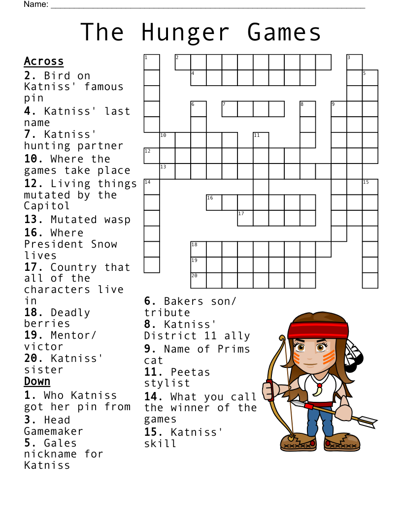 The Hunger Games  Crossword