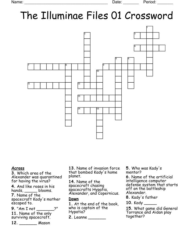 The Illuminae Files 01 Crossword
