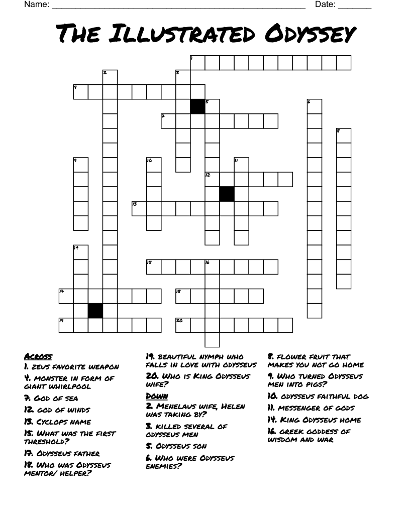 The Illustrated Odyssey Crossword