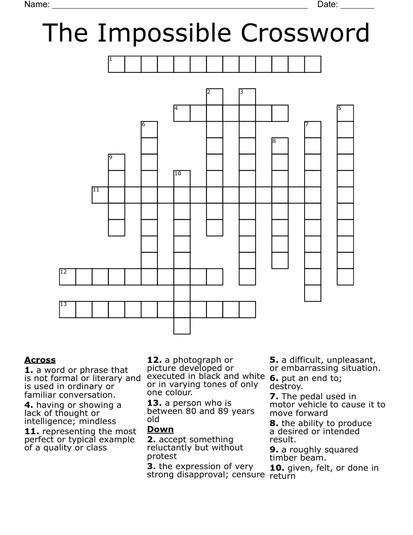 The Impossible Crossword