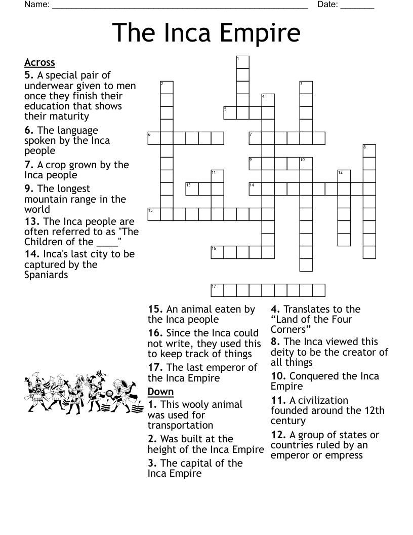 The Inca Empire Crossword