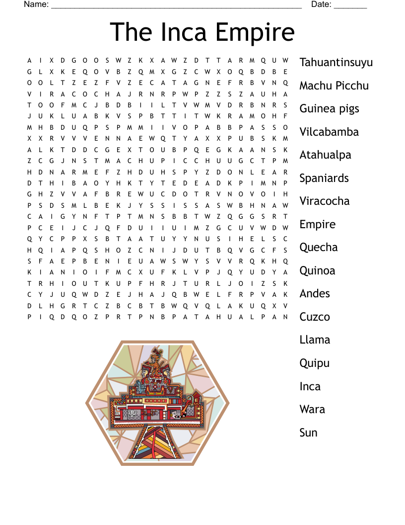 The Inca Empire Word Search