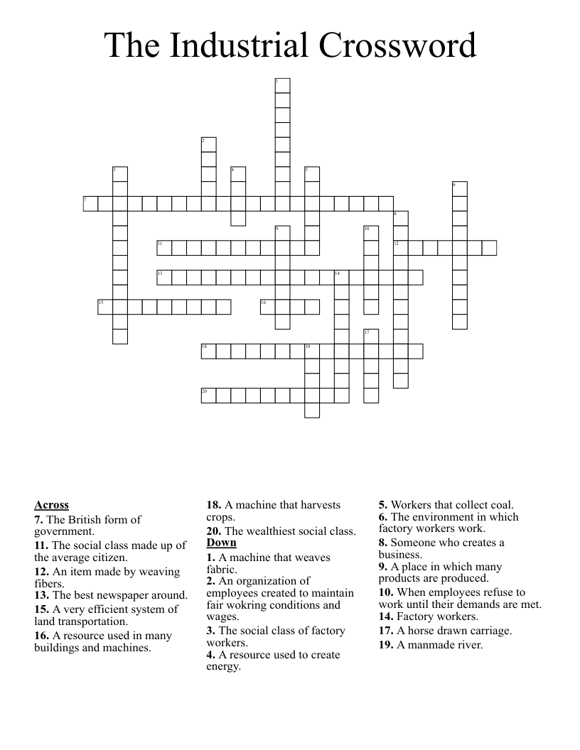 The Industrial Crossword