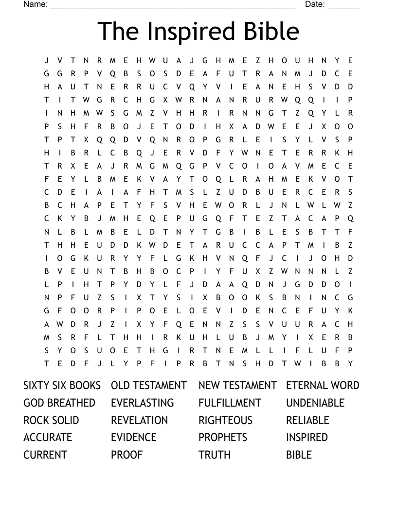 The Inspired Bible Word Search