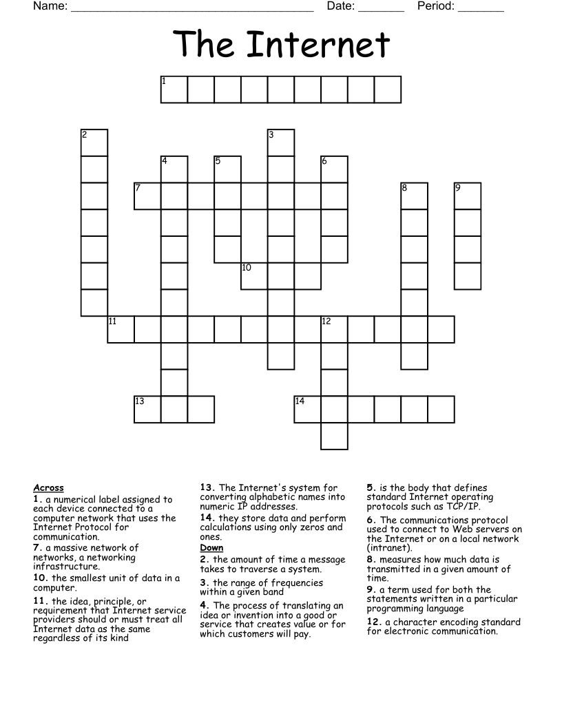 The Internet Crossword