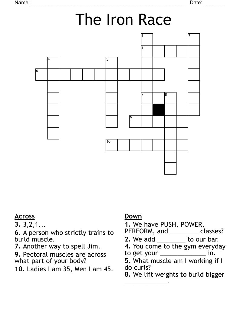 The Iron Race Crossword