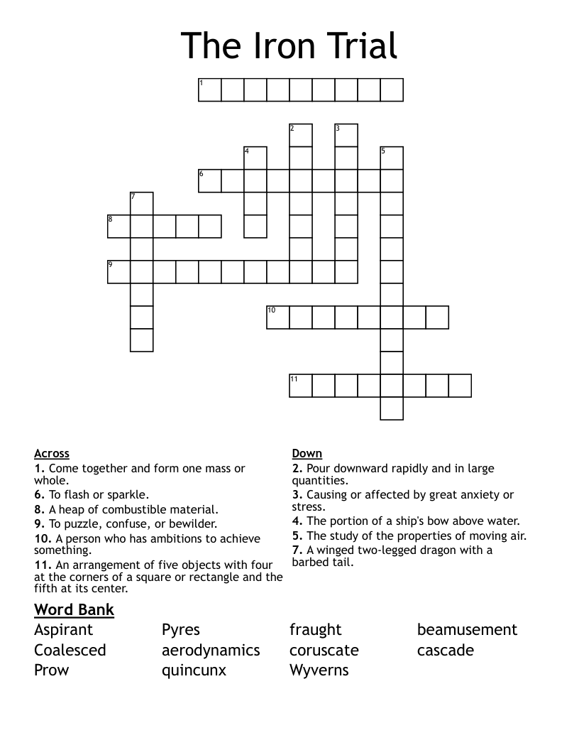 The Iron Trial Crossword