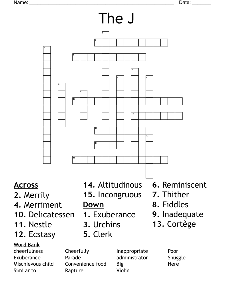 The J Crossword