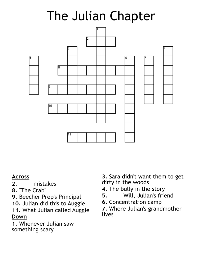 The Julian Chapter Crossword