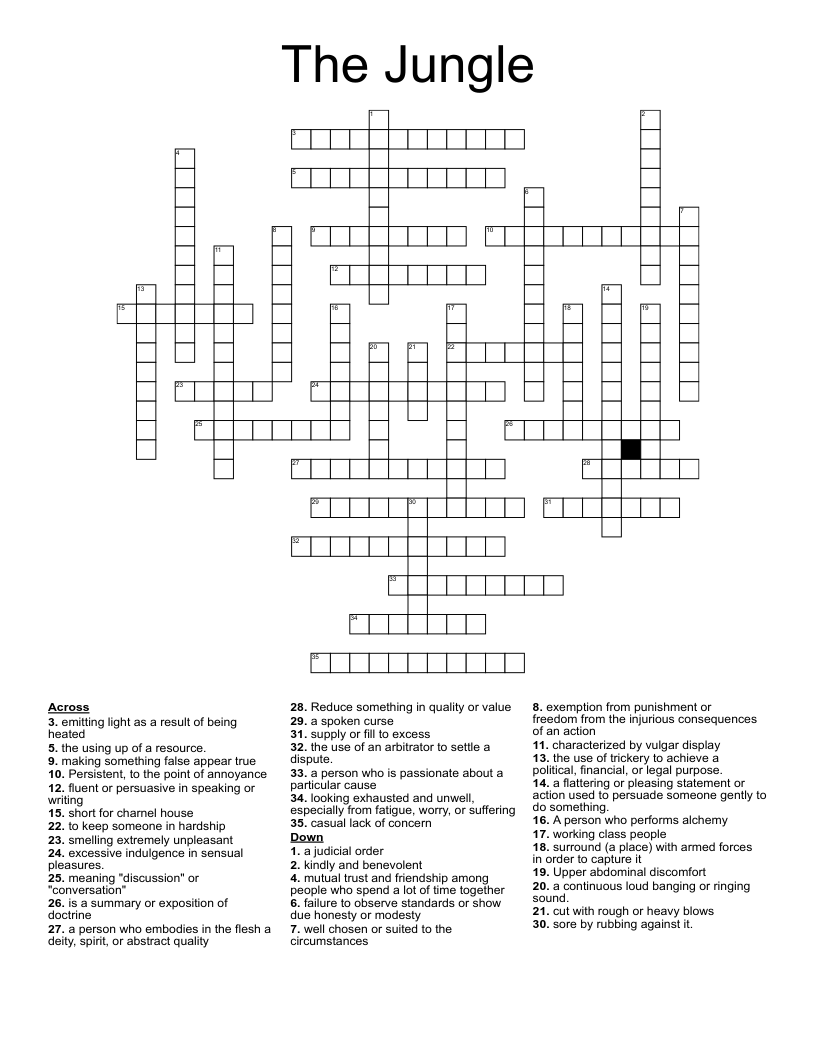 The Jungle Crossword