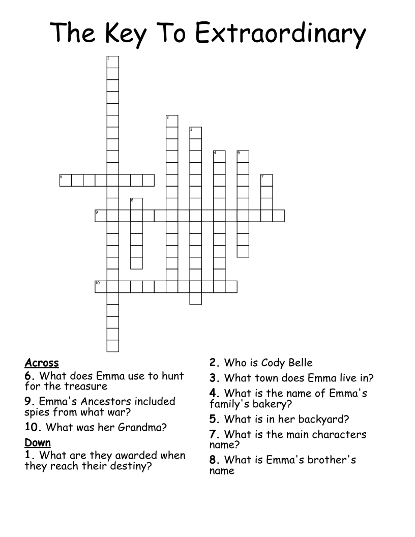 The Key To Extraordinary Crossword
