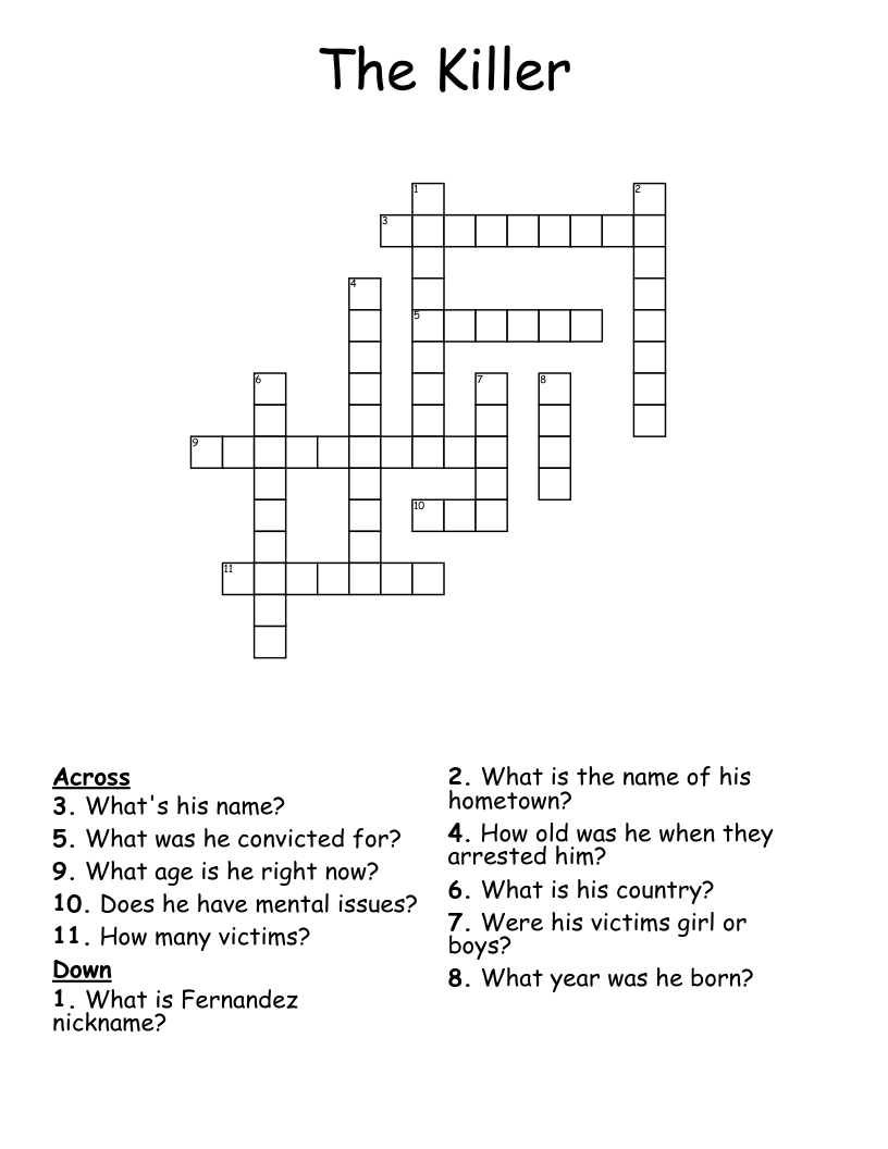 The Killer Crossword