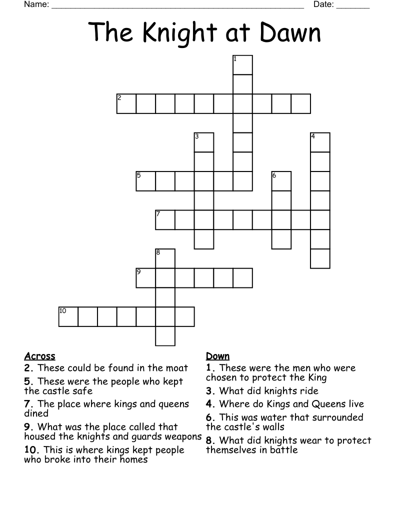 The Knight at Dawn Crossword