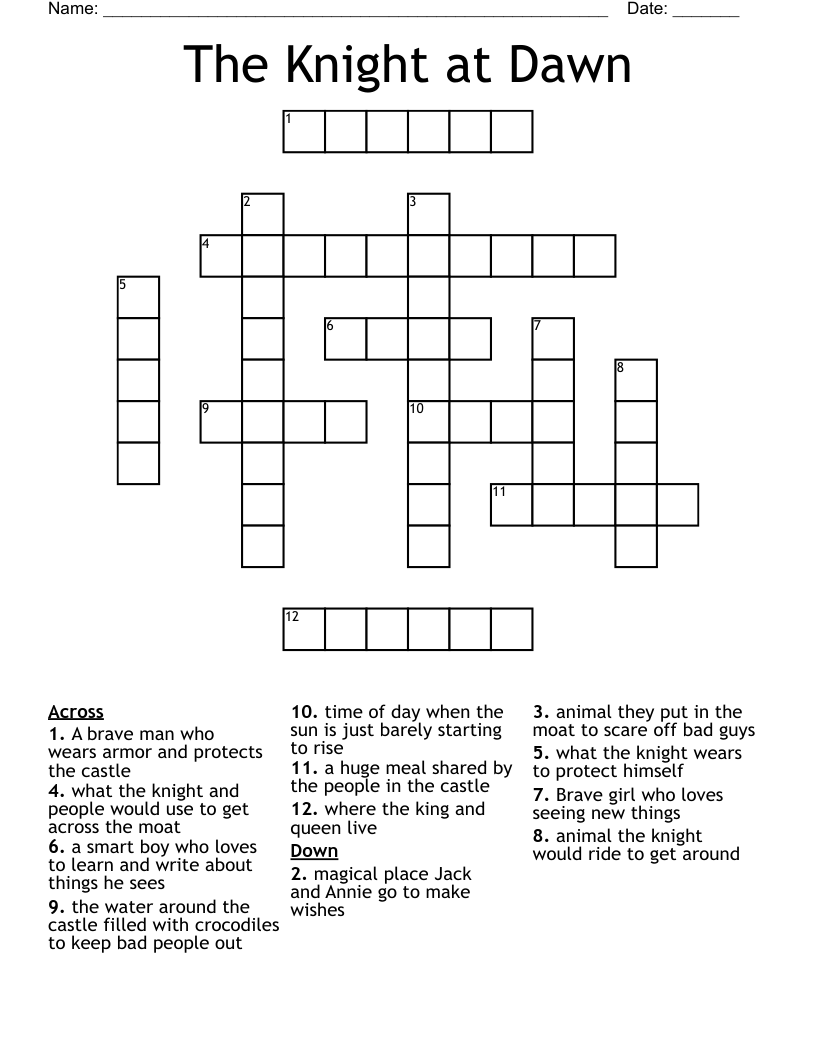 The Knight at Dawn Crossword