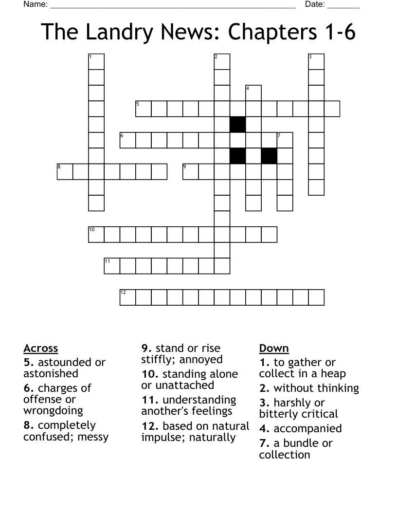 The Landry News: Chapters 1-6 Crossword