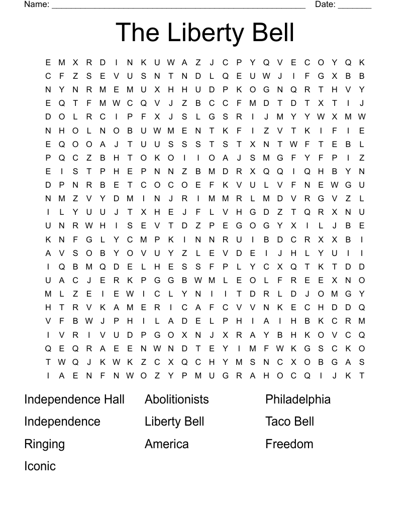 The Liberty Bell Word Search