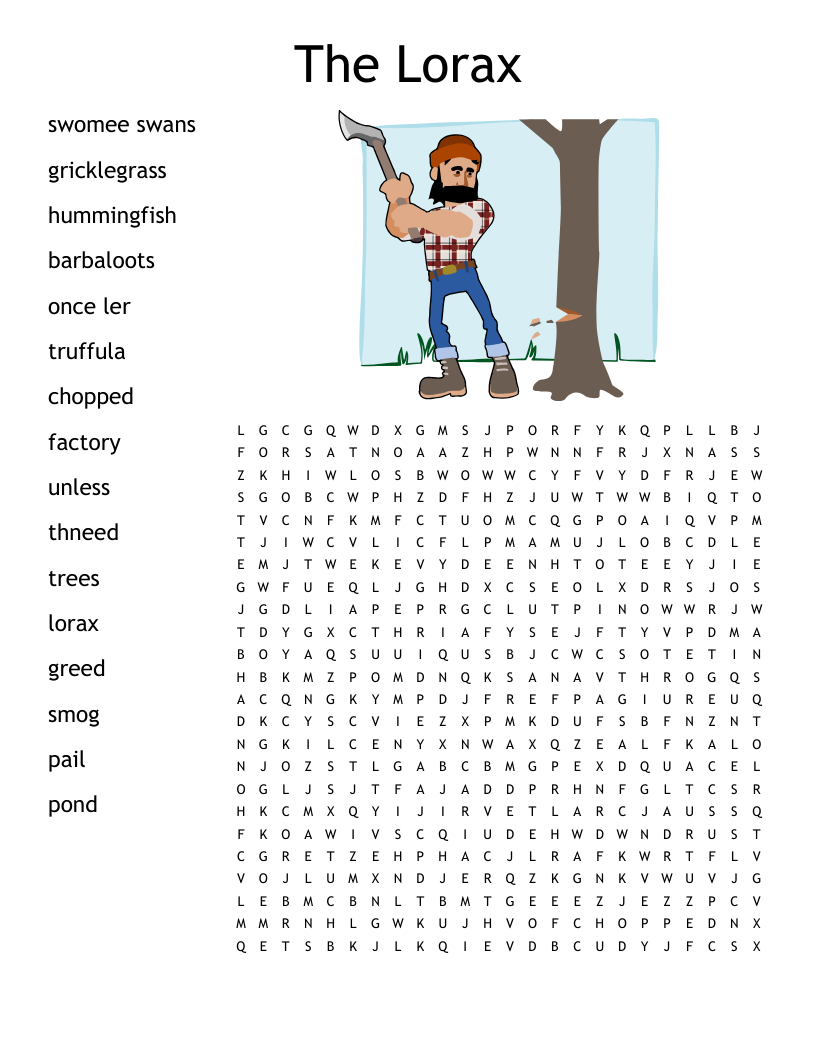 The Lorax Word Search