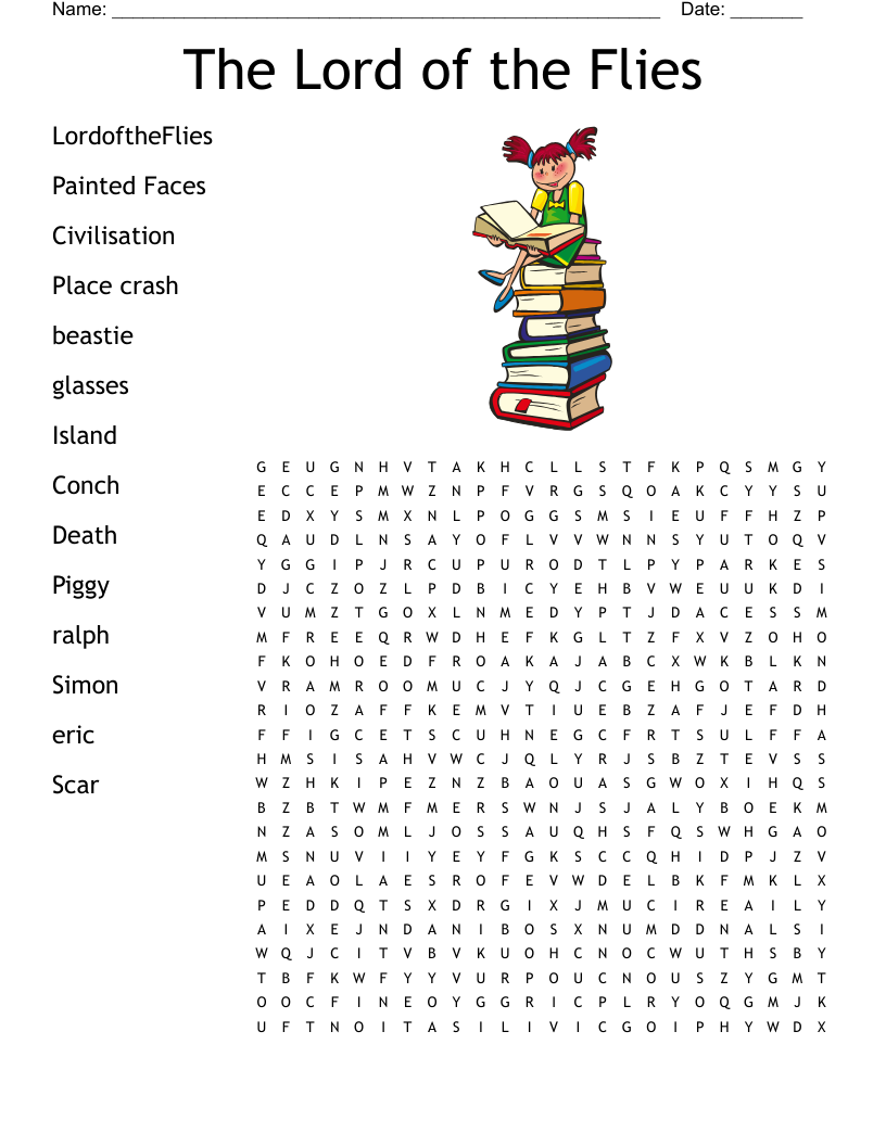 The Lord of the Flies Word Search