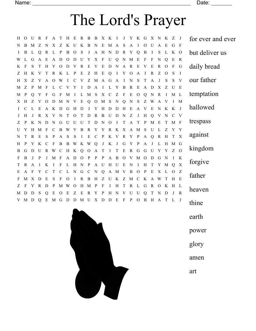 The Lord's Prayer Word Search