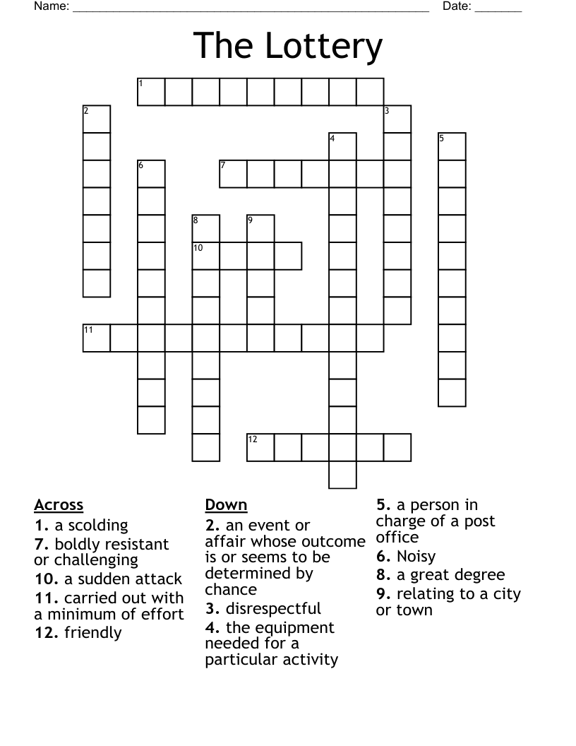 The Lottery Crossword