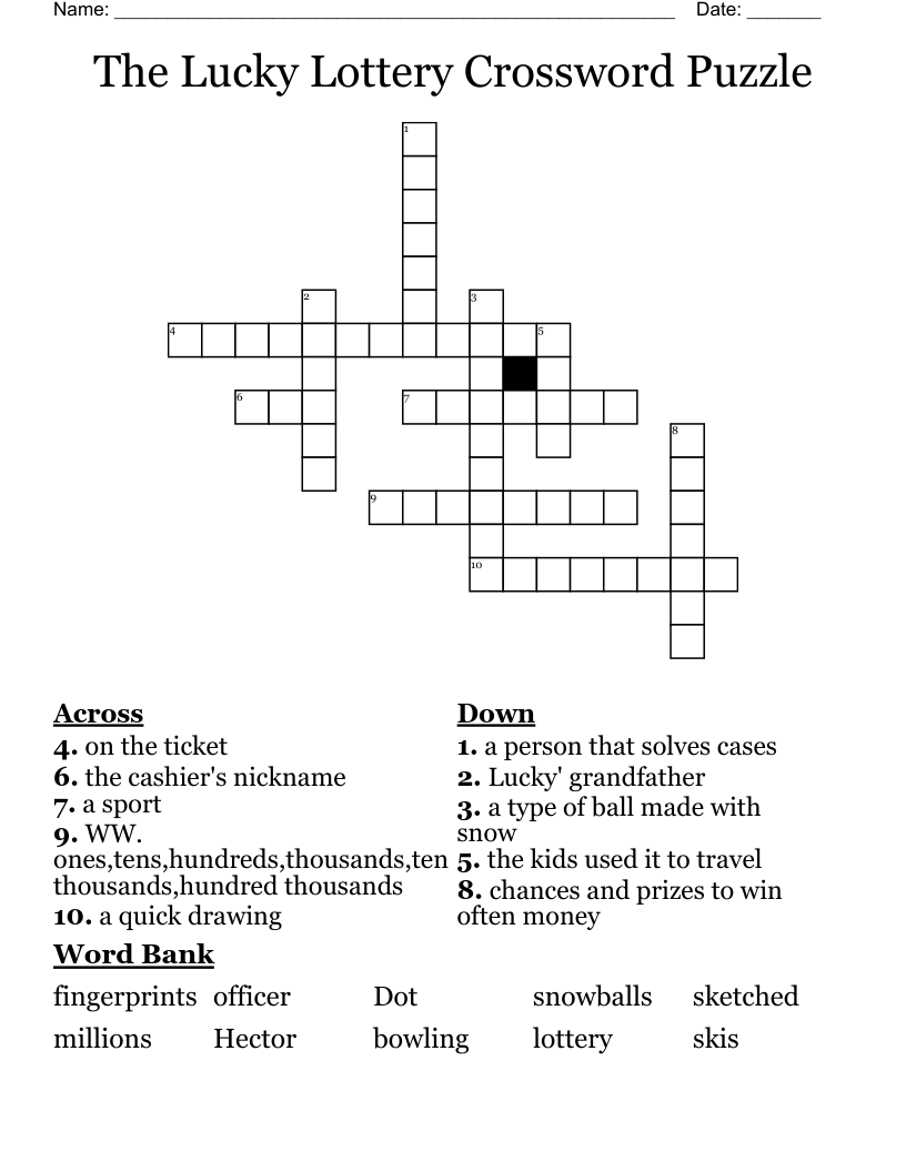 The Lucky Lottery Crossword Puzzle