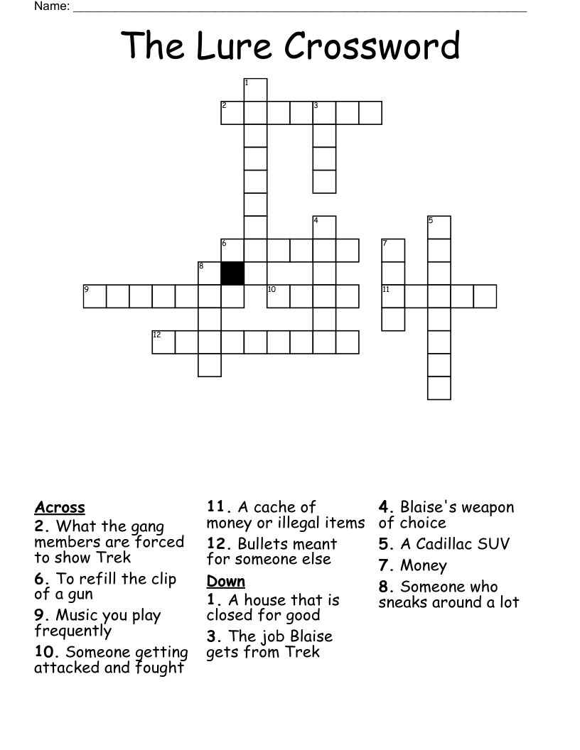 The Lure Crossword