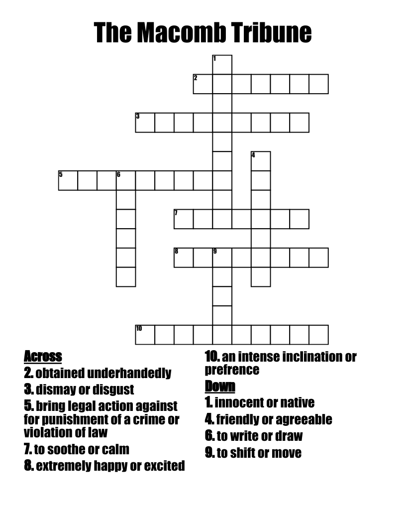 The Macomb Tribune Crossword
