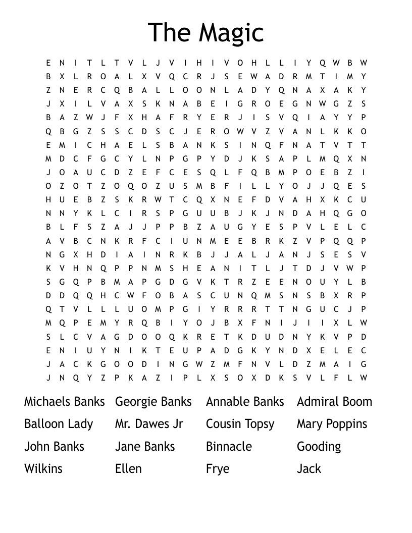 The Magic Word Search