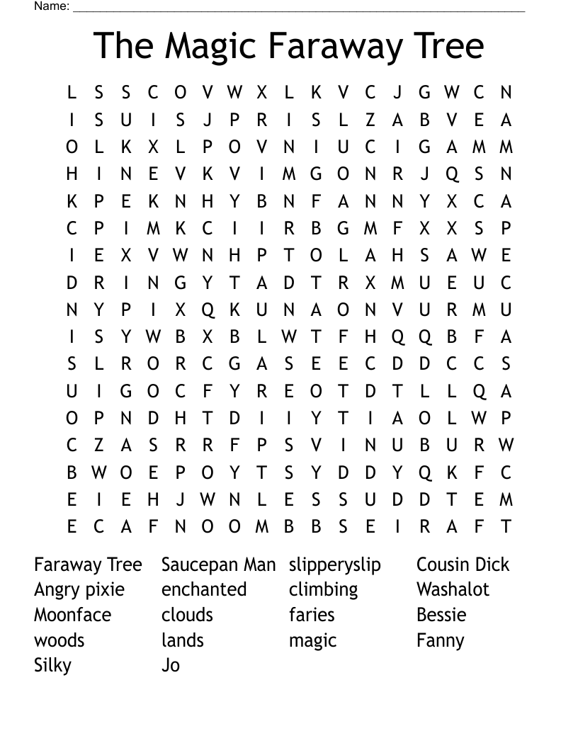 The Magic Faraway Tree Word Search