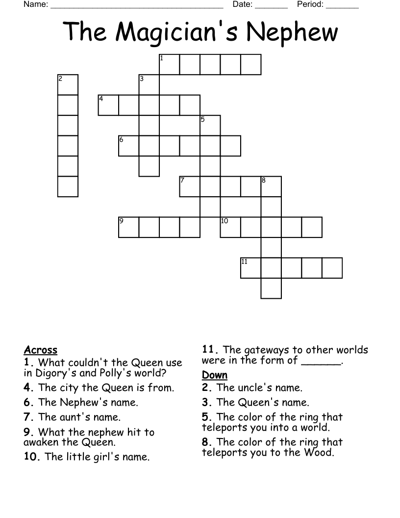 The Magician's Nephew Crossword