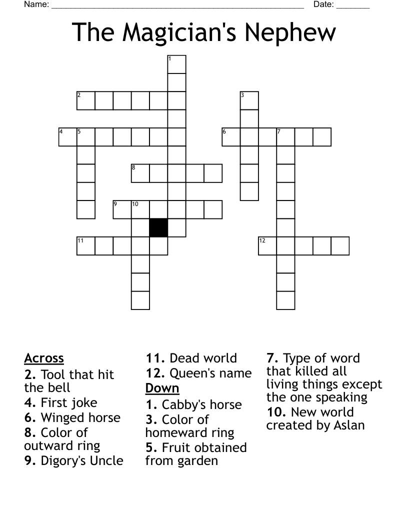 The Magician's Nephew Crossword