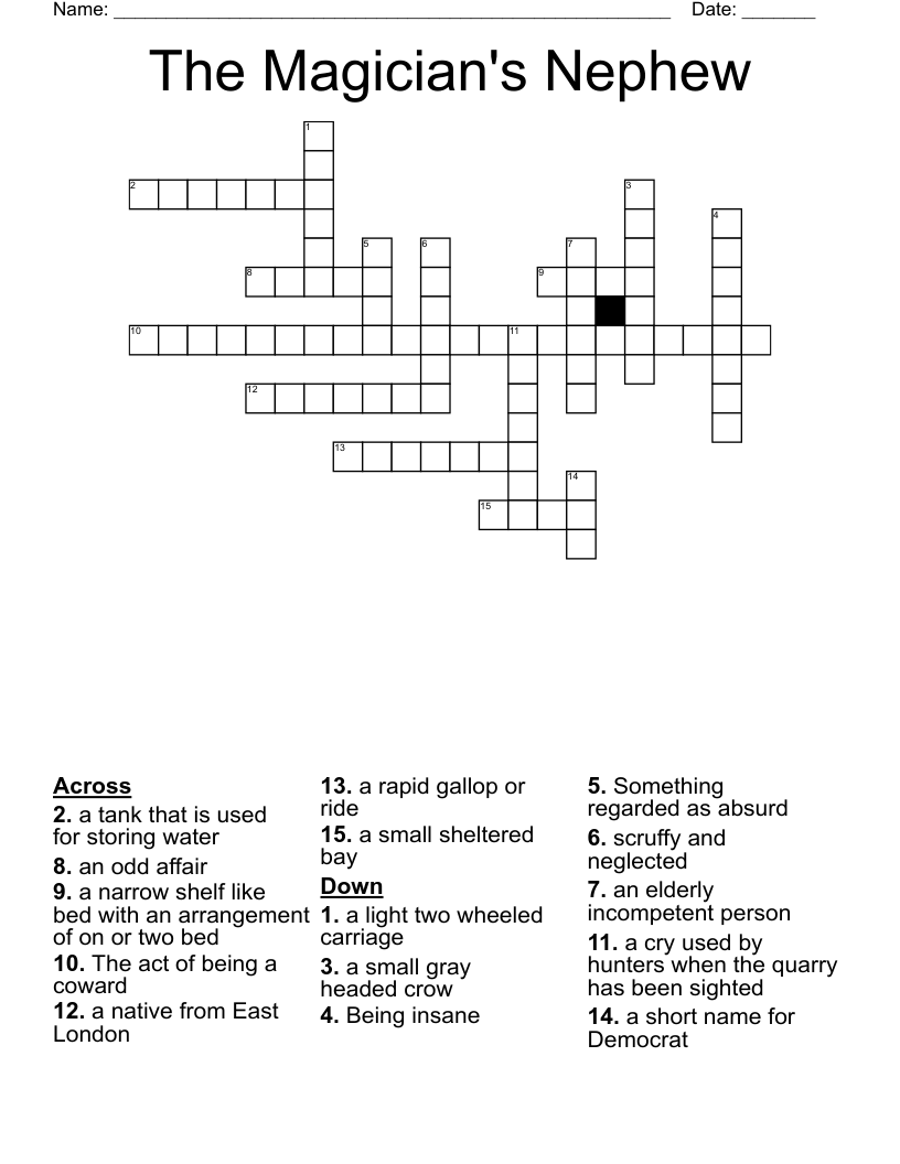 The Magician's Nephew  Crossword